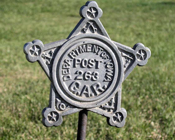 Iowa GAR Grave Marker